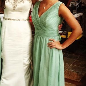Mint green bridesmaid dress